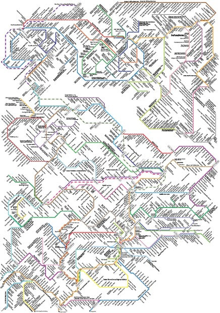 Spaghetti Junctions Railway Map of East North JAPAN & North Ocean Road 2026