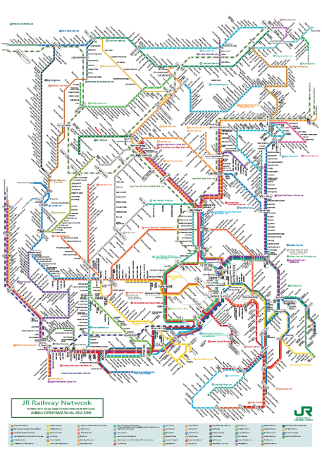 Spaghetti Junctions JR East Railway Map of 2025