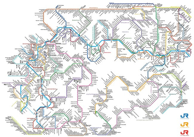 Spaghetti Junctions JR Midd Nation, 4 Nations, 9 States Railway Map of 2025